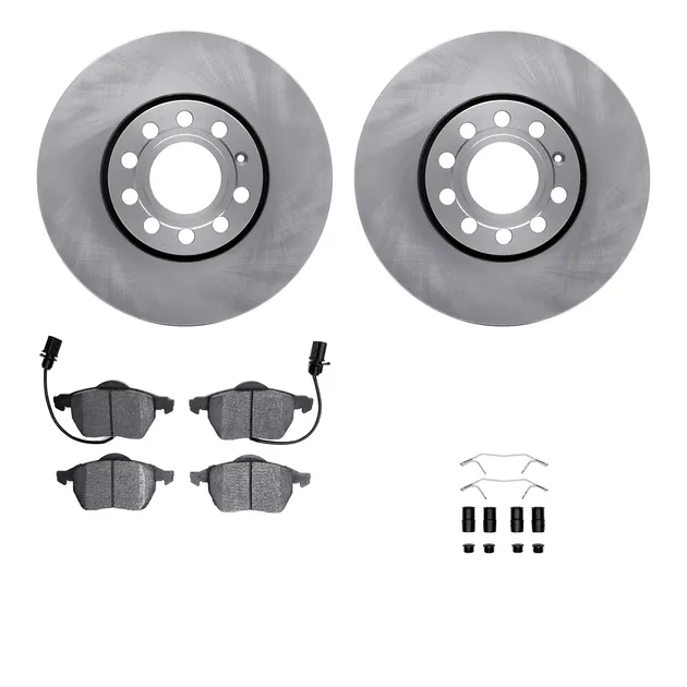 R1 Concepts WFWH1-73047 E- Line Series Brake Rotor W/ Ceramic Brake Pads & Hdw